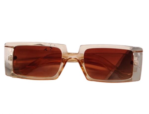 Nude Retro Rectangular Shades