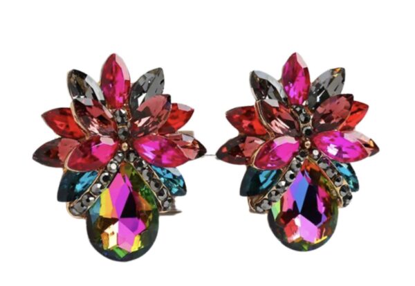 Multicolor Glass Stud Earrings