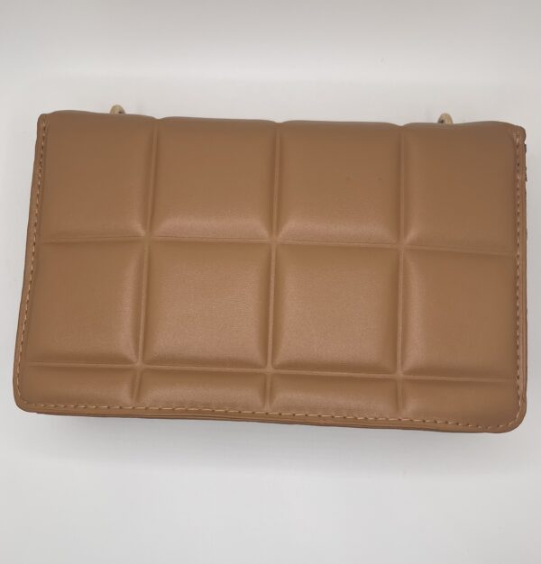 Brown Weave Checker Bag