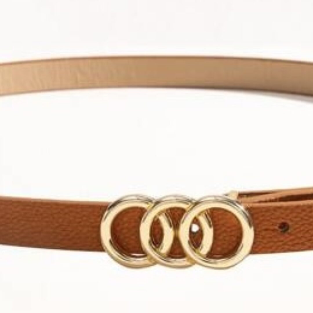 Circle Buckle Brown Belt